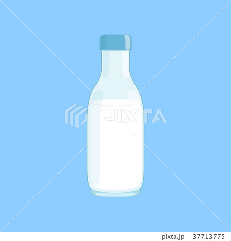 Filled bottle with milk, fresh and healthy dairy Filled bottle with milk, fresh and healthy dairy 37713775