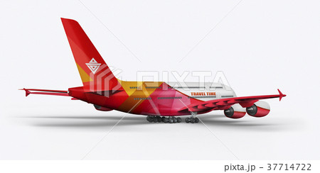 Passenger plane 3D render on a white background 37714722