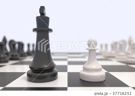 Two chess pieces on a chessboard Two chess pieces on a chessboard 37716252