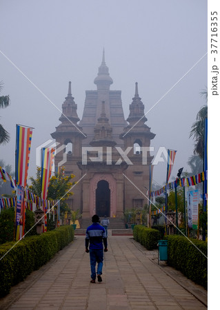 インド　サルナート　ムルガンダクティー寺院　ダメークストゥーパ 37716355