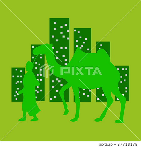 flat icon on theme Arabic business Arab with a 37718178