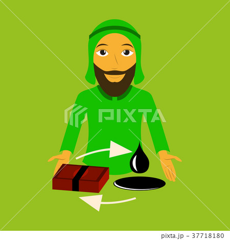 flat icon on theme Arabic business Arab 37718180