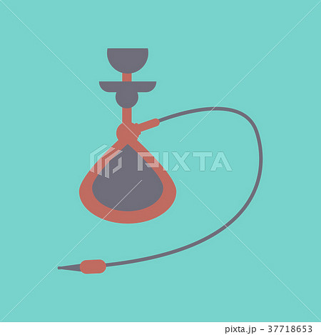 flat icon on stylish background Eastern hookah 37718653