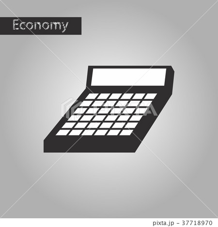 black and white style icon calculator 37718970