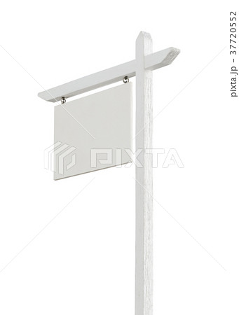 Blank Real Estate Sign Isolated White Background 37720552
