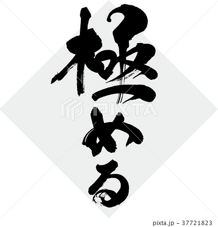 極める（筆文字・手書き） 37721823