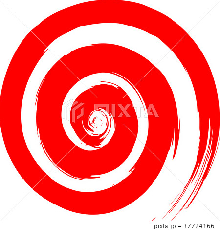 Circle Vortex Spiral Spiral Red Calligraphy Stock Illustration