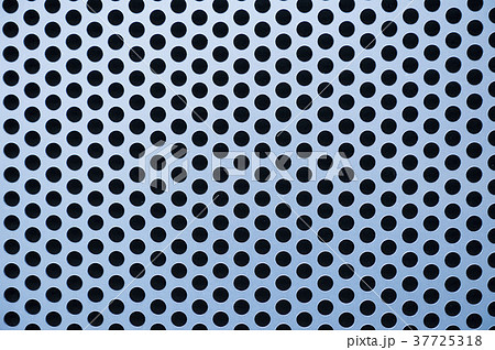 ドット柄の金属板の写真素材