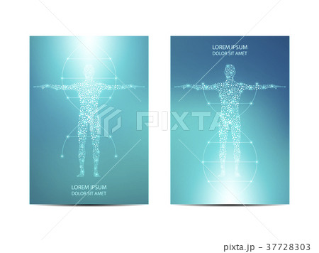 Cover or poster design with human body background Cover or poster design with human body background 37728303