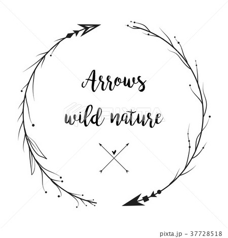 Arrow hand drawn set. Vector boho style arrows Arrow hand drawn set. Vector boho style arrows 37728518