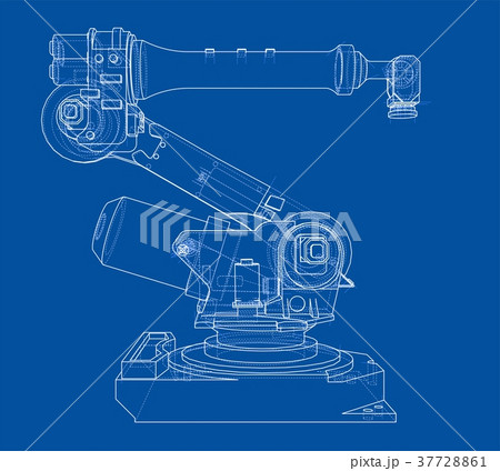 Industrial robot manipulator. Vector image 37728861