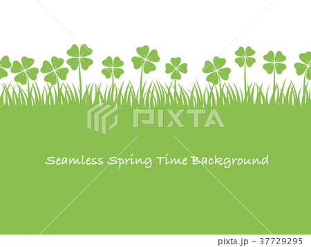 シームレスな四葉のクローバー　背景イラスト） 37729295