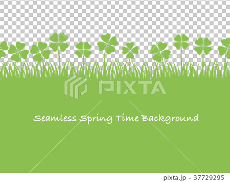 シームレスな四葉のクローバー　背景イラスト） 37729295