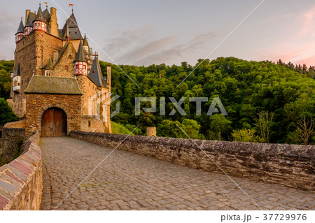 Burg Eltz castle in Rhineland-Palatinate at sunset 37729976