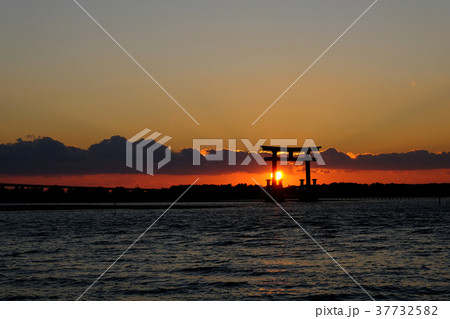 浜名湖　弁天島の夕刻 37732582