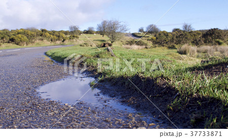 Open road on moorland Open road on moorland 37733871