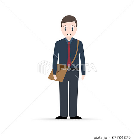 Man With Shoulder Bag Icon Personel Iconのイラスト素材