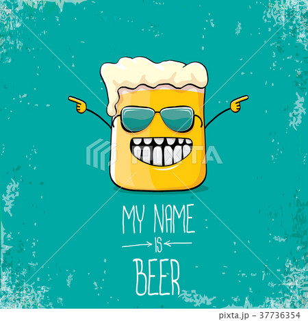 vector cartoon funky fresh beer glass characterのイラスト素材 [37736354] - PIXTA