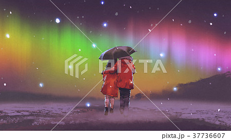 walking together under the Northern light 37736607