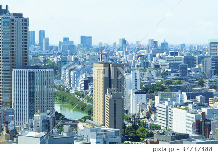東京風景　飯田橋　市ヶ谷方面 37737888