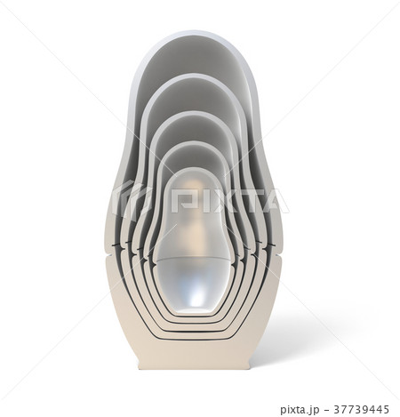 Layered cut matryoshka dolls 3D Layered cut matryoshka dolls 3D 37739445