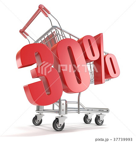 30% - thirty percent discount shopping cart 37739993