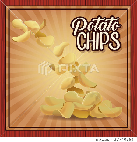 Potato chips frame Potato chips frame 37740564