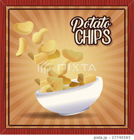 Potato chips frame Potato chips frame 37740565