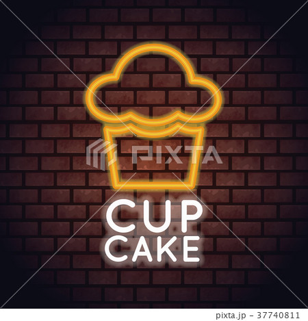 Cupcake dessert neon lights Cupcake dessert neon lights 37740811