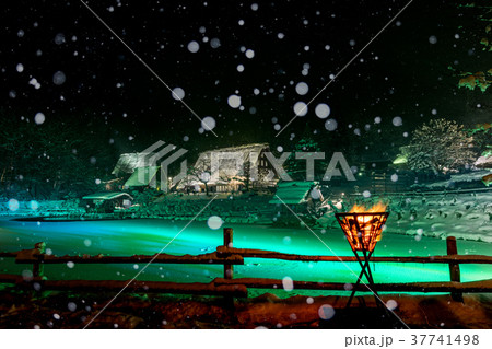 飛騨の里 冬のライトアップ 飛騨高山 37741498