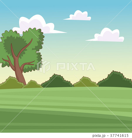 Cute landscape cartoon 37741615