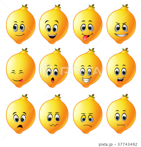 lemons with different emoticon 37743492