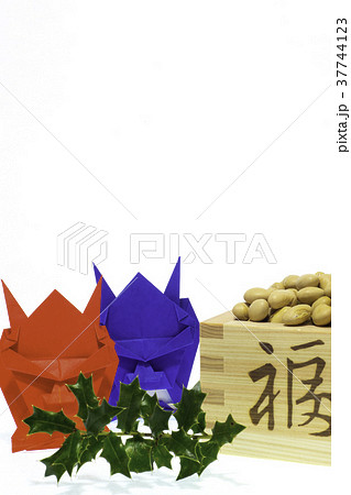 節分（豆、鬼、柊） 37744123
