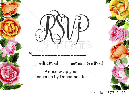 Wildflower rose flower pattern in a watercolor Wildflower rose flower pattern in a watercolor 37745105
