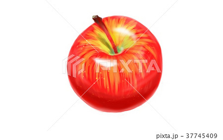 艶のあるリンゴ イラスト 手書きのイラスト素材 37745409 Pixta