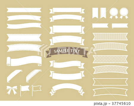 リボン イラスト 手描き風のイラスト素材 [37745610] - PIXTA