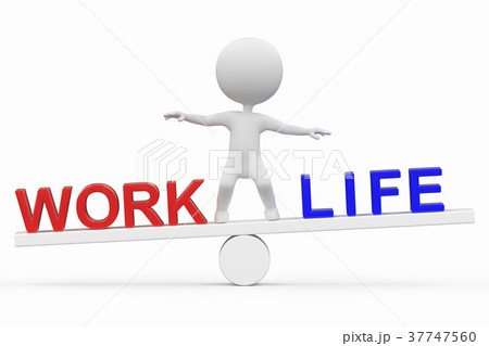 ワークライフバランスのイラスト素材