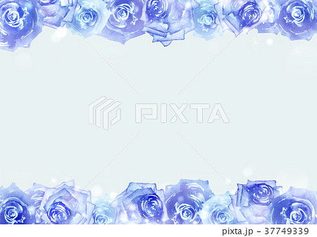 薔薇 フレーム 水彩 イラストのイラスト素材 37749339 Pixta