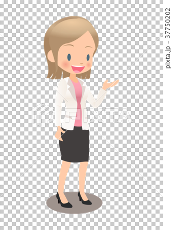 Young female office worker in a suit to introduce Young female office worker in a suit to introduce 37750202