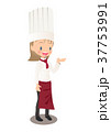 接客する女性シェフのイラスト画像 37753991