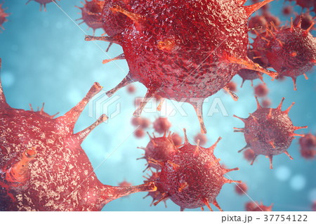 3d illustration pathogenic viruses causing 37754122
