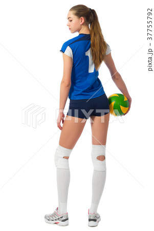 Young woman volleyball player 37755792