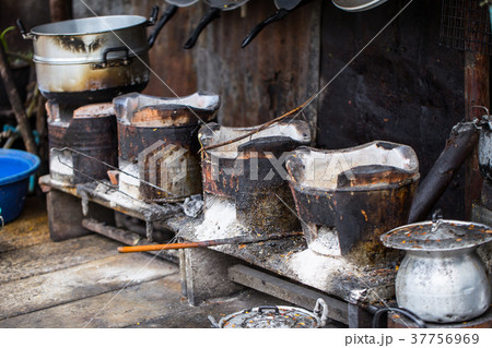 Old grungy dirty kitchen. 37756969