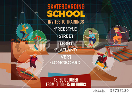 Skateboarding School Poster 37757180