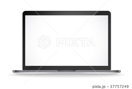 Modern laptop vector mockup isolated on white Modern laptop vector mockup isolated on white 37757249