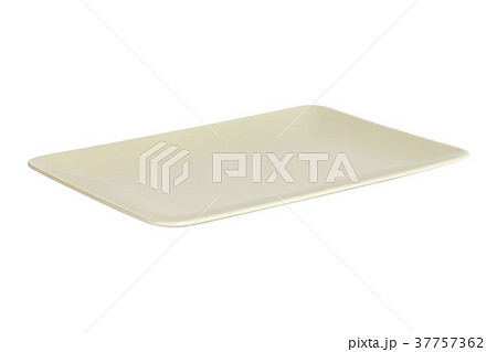 long matte rectangular plate isolated  37757362