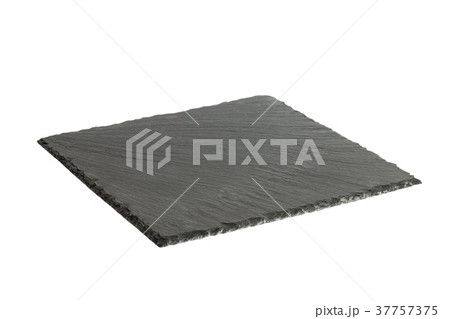 Small slate platter on white background. 37757375