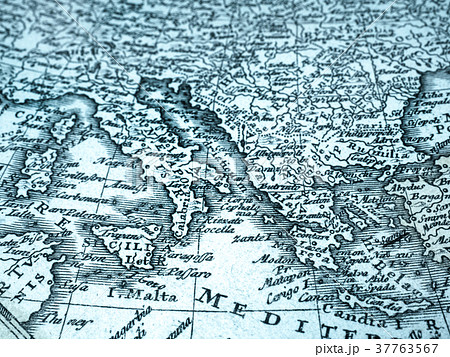 古い世界地図 南ヨーロッパ 古い世界地図 南ヨーロッパ 37763567