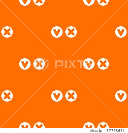 Fat tick and cross in circles pattern seamless 37763681