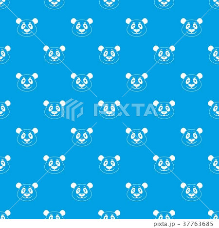 Panda pattern seamless blue 37763685